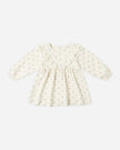 Long Sleeve Ruffle V Dress | Blue Ditsy | Quincy Mae