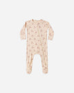 Bamboo Zip Footie | Reindeer | Quincy Mae