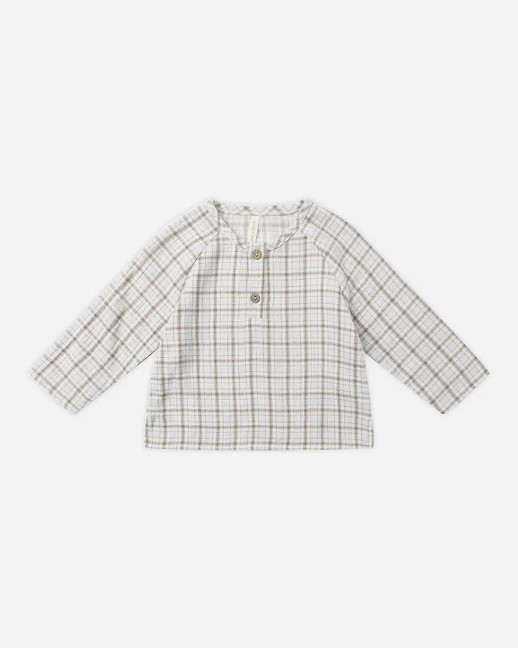 Zion Shirt | Blue Plaid | Quincy Mae