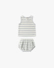 Terry Tank + Short Set | Sky Stripe | Quincy Mae