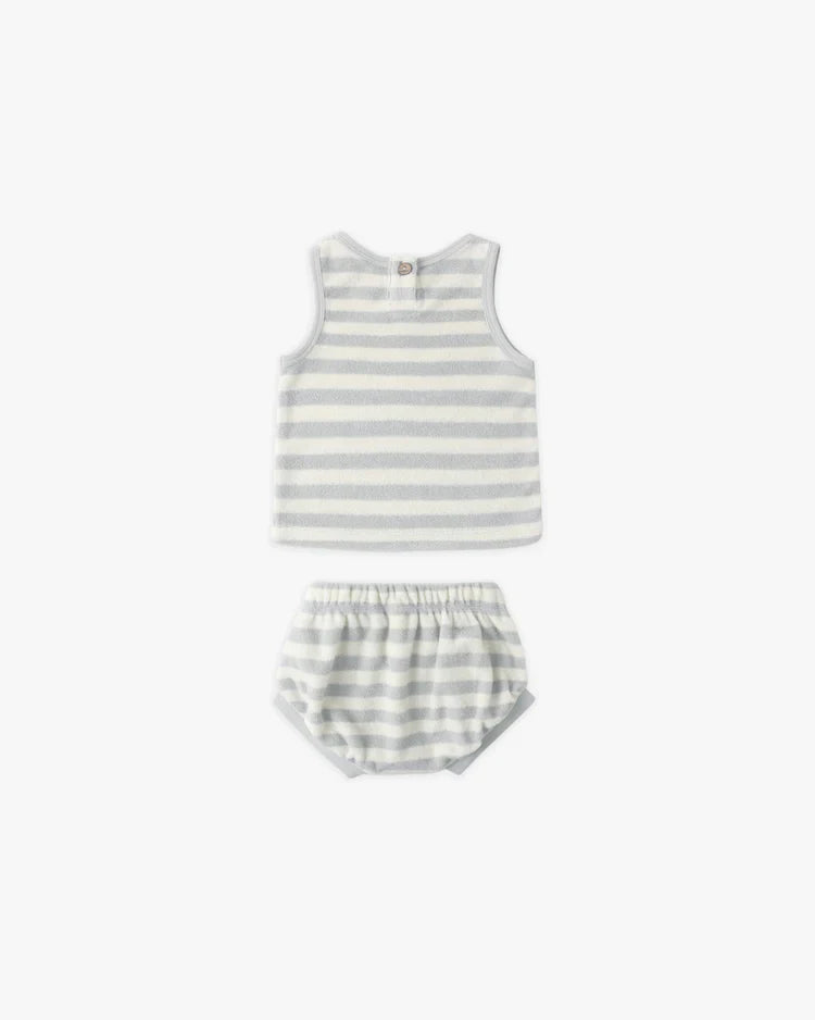 Terry Tank + Short Set | Sky Stripe | Quincy Mae