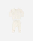 Wrap Top + Footed Pant Set | Bunnies | Quincy Mae