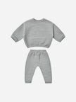 Quilted Sweater + Pant Set | Quincy Mae | Dusty Blue