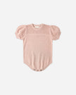 Pointelle Knit Romper | Melon | Quincy Mae