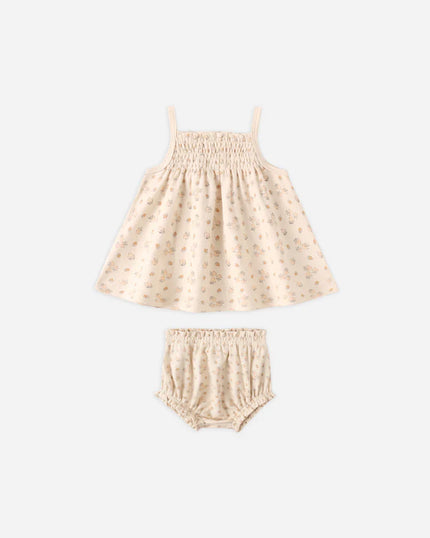Smocked Tank + Bloomer Set | Strawberries | Quincy Mae