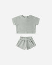 Terry Tee + Short Set | Sage | Quincy Mae