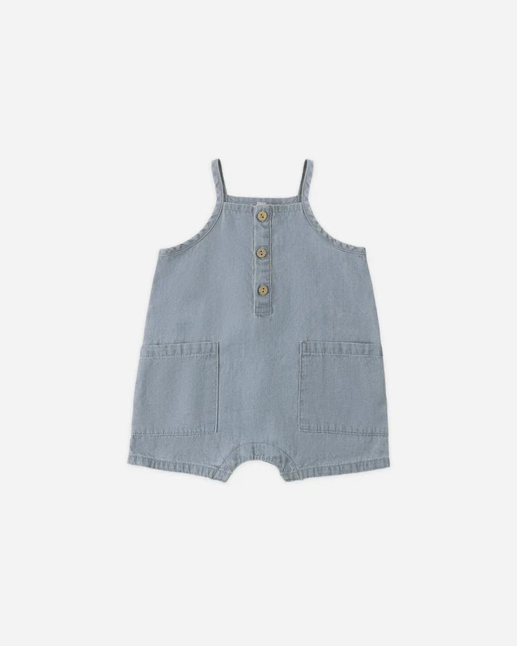Oakley Romper | Lightweight Denim | Quincy Mae