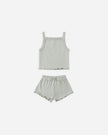 Pointelle Tank + Shortie Set | Sage | Quincy Mae