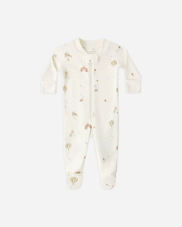 Zip Longsleeve Sleeper Footie | Carnival | Quincy Mae