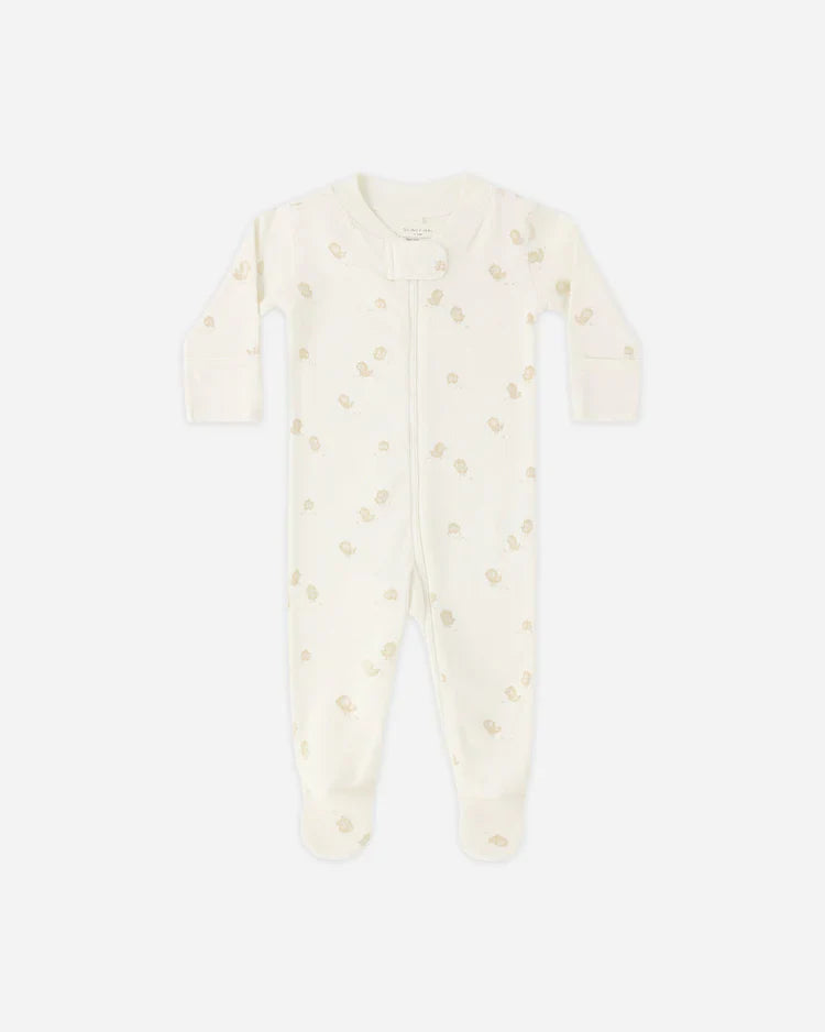Zip Long Sleeve Sleeper Footie | Chicks | Quincy Mae