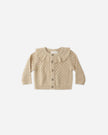 Ruffle Collar Cardigan | Butterscotch | Quincy Mae