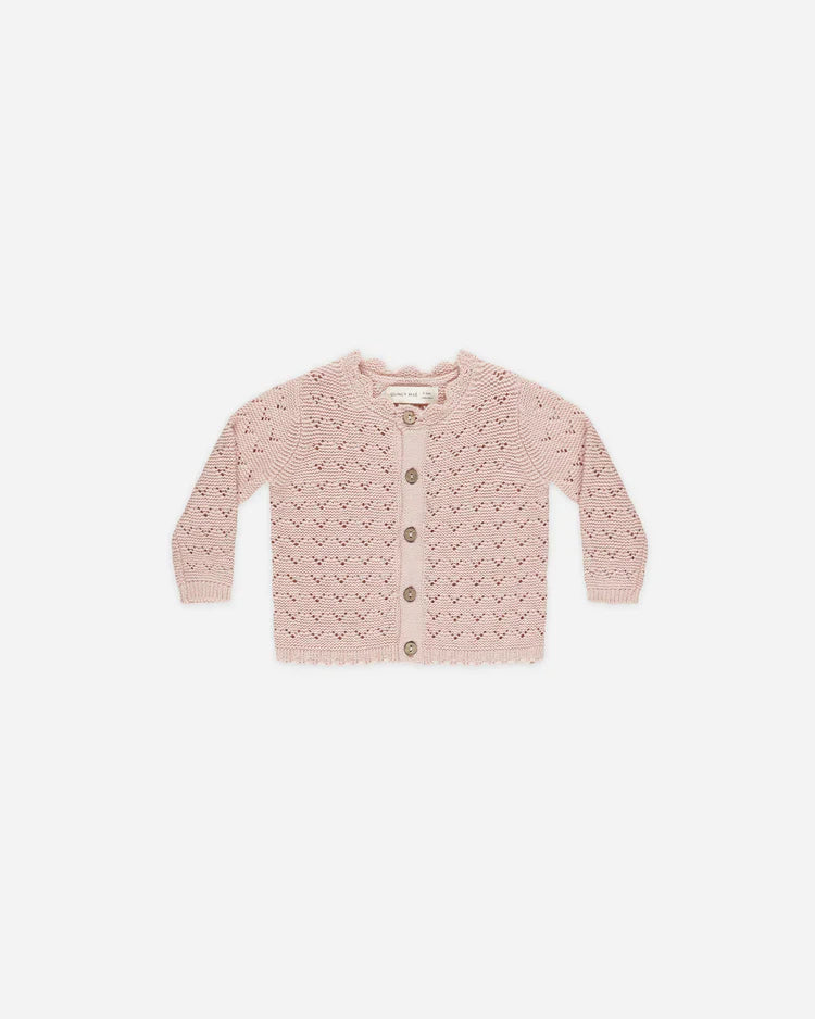 Scalloped Cardigan | Bubblegum | Quincy Mae