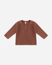 Henley Knit Top | Cranberry | Quincy Mae