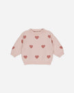 Heart Knit Sweater & Pant Set | Quincy Mae | Bubblegum