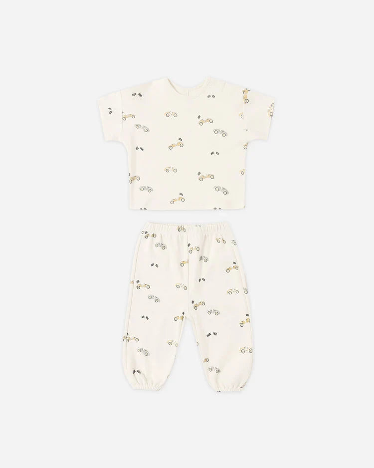 Jersey Tee + Pant Set | Race Car | Quincy Mae