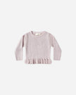 Rib Knit Peplum Top | Lilac | Quincy Mae