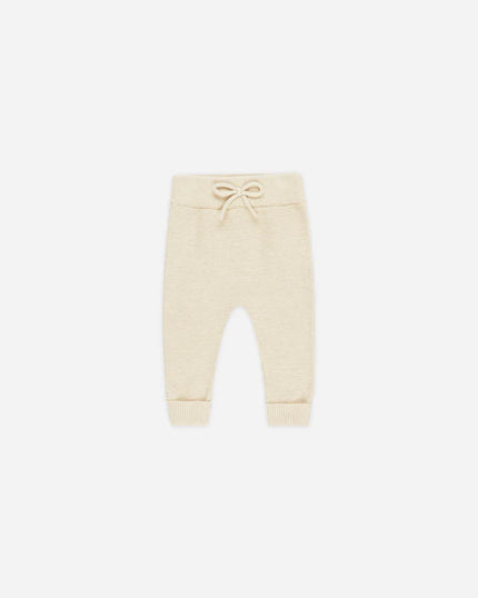 Knit Pant | Heathered Natural | Quincy Mae