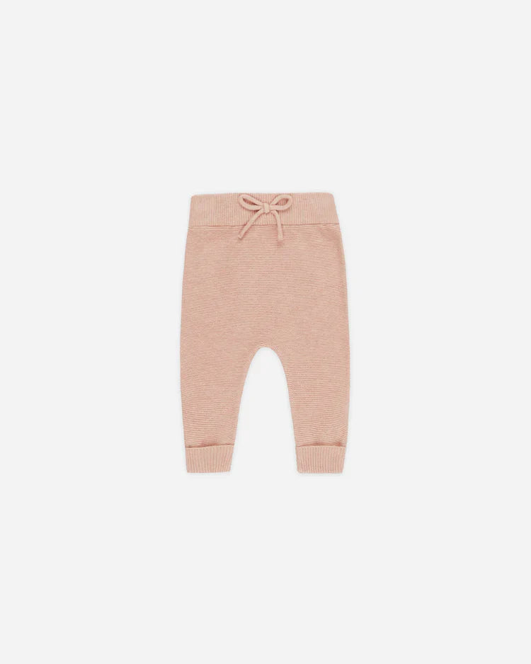 Knit Pant | Heathered Rose | Quincy Mae