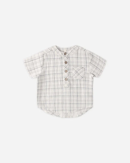 Jaxson Shirt | Blue Plaid | Quincy Mae