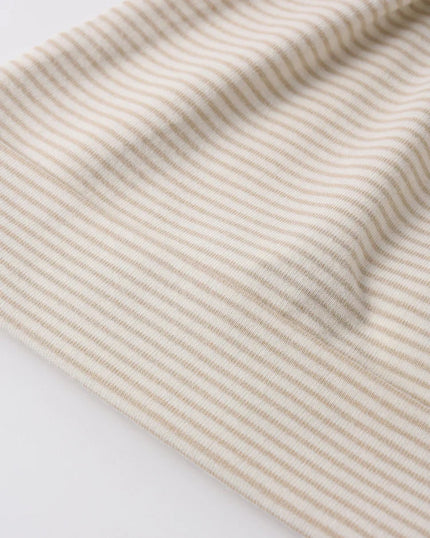 Knotted Baby Hat | Oat Micro Stripe | Quincy Mae