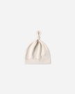 Knotted Baby Hat | Oat Micro Stripe | Quincy Mae