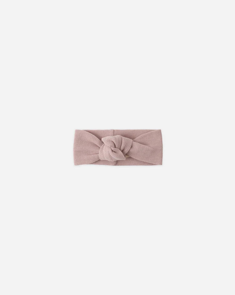 Waffle Knotted Headband | Mauve | Quincy Mae