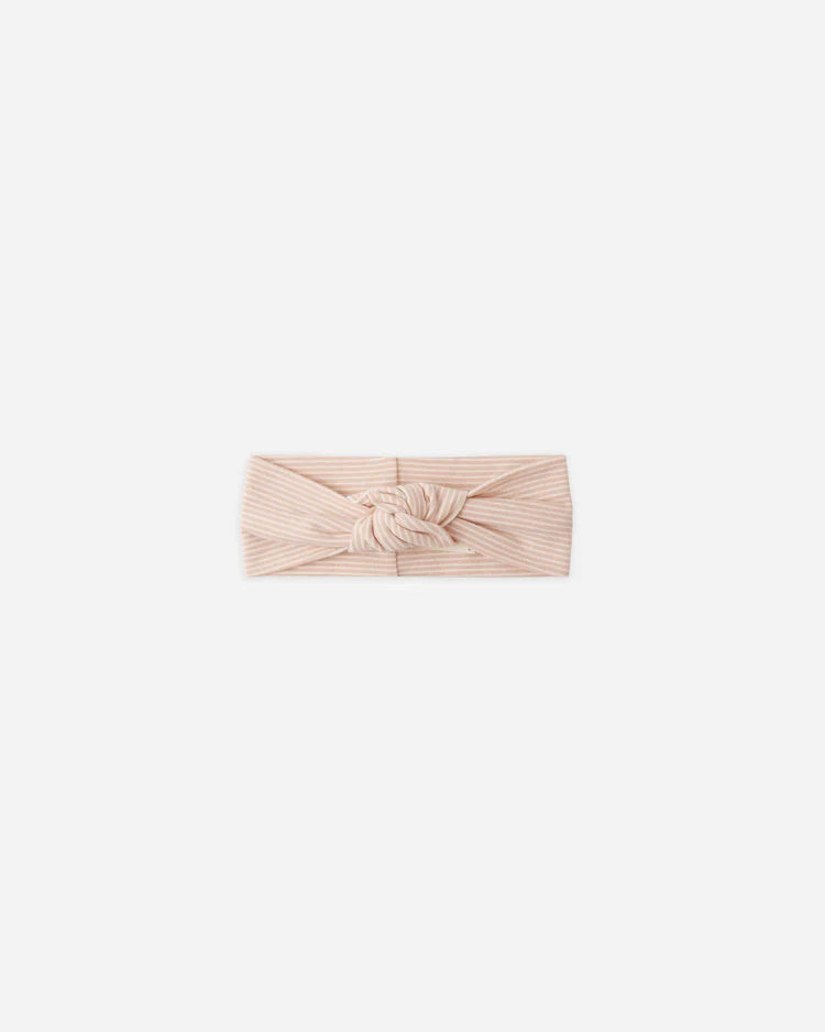 Knotted Headband | Melon Micro Stripe | Quincy Mae