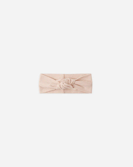 Knotted Headband | Melon Micro Stripe | Quincy Mae