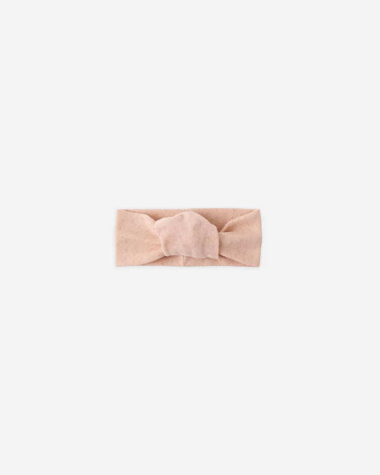 Pointelle Knotted Headband | Melon | Quincy Mae