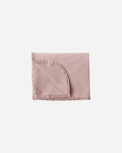 Waffle Baby Blanket | Mauve | Quincy Mae