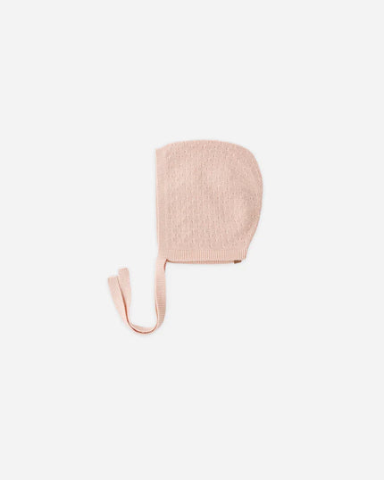Pointelle Knit Bonnet | Melon | Quincy Mae