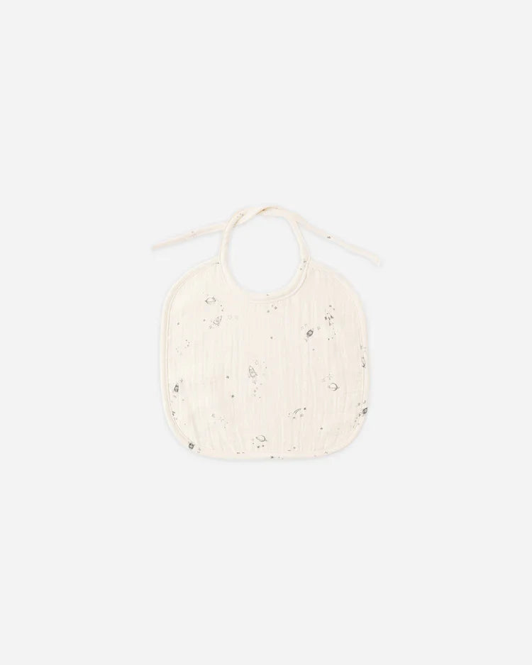 Woven Tie Bib | Space | Quincy Mae