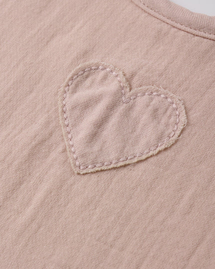 Woven Tie Bib | Blush | Quincy Mae