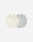 Jersey Snap Bib Pack | Bunnies, Sage Microstripe | Quincy Mae