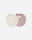 Jersey Snap Bib Pack | Flower Field, Mauve | Quincy Mae