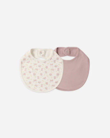 Jersey Snap Bib Pack | Flower Field, Mauve | Quincy Mae