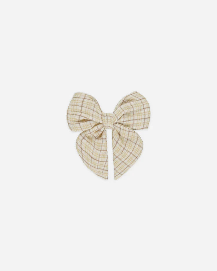 Bow | Yellow Plaid | Quincy Mae