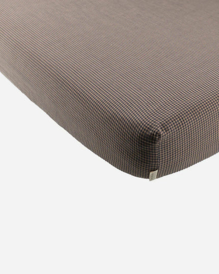 Woven Crib Sheet | Indigo Gingham | Quincy Mae
