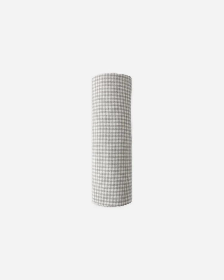 Woven Swaddle | Sage Gingham | Quincy Mae