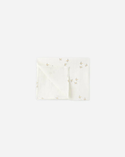 Woven Swaddle | Birds | Quincy Mae