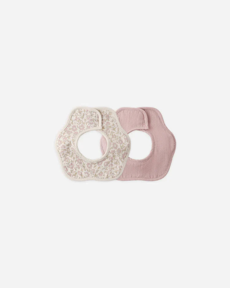 Flower Bib Pack | Dahlia, Mauve | Quincy Mae