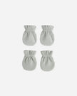 No Scratch Mittens Set | Sage Micro Stripe, Sage | Quincy Mae