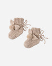 Bunny Knit Booties | Heathered Latte | Quincy Mae