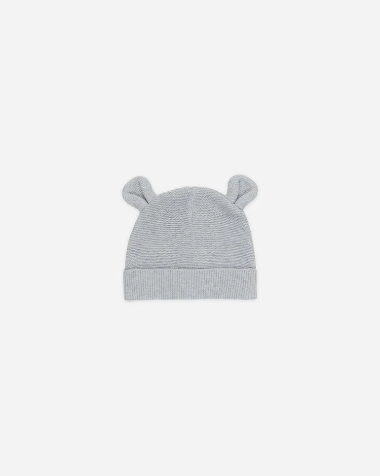Baby Bear Beanie | Heathered Dusty Blue | Quincy Mae