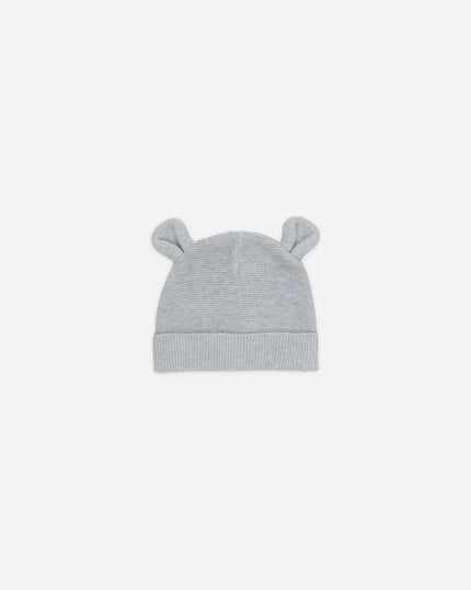 Baby Bear Beanie | Heathered Dusty Blue | Quincy Mae
