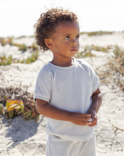 Terry Tee + Pant Set | Sky | Quincy Mae