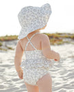 Sun Hat | Blue Floral | Quincy Mae