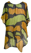 PRG6308 Sheer Avatar Pure Silk Waterfall Top