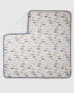 Muslin Quilt - Smiley Sharks