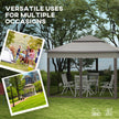 Outsunny 11'x11' Pop Up Canopy 2-Tier Soft Top Event Tent Netting Carry Bag Patio Backyard Garden Grey